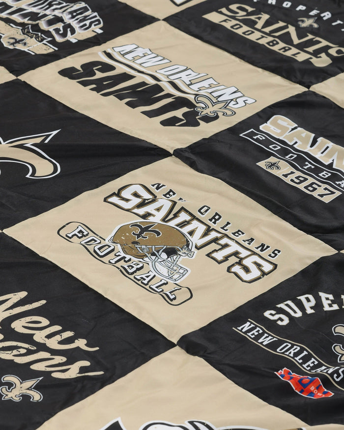 New Orleans Saints Team Pride Patches Quilt FOCO - FOCO.com