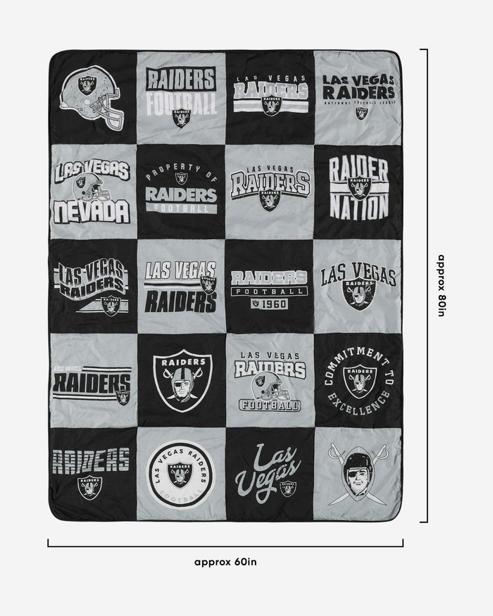 Las Vegas Raiders Team Pride Patches Quilt FOCO - FOCO.com