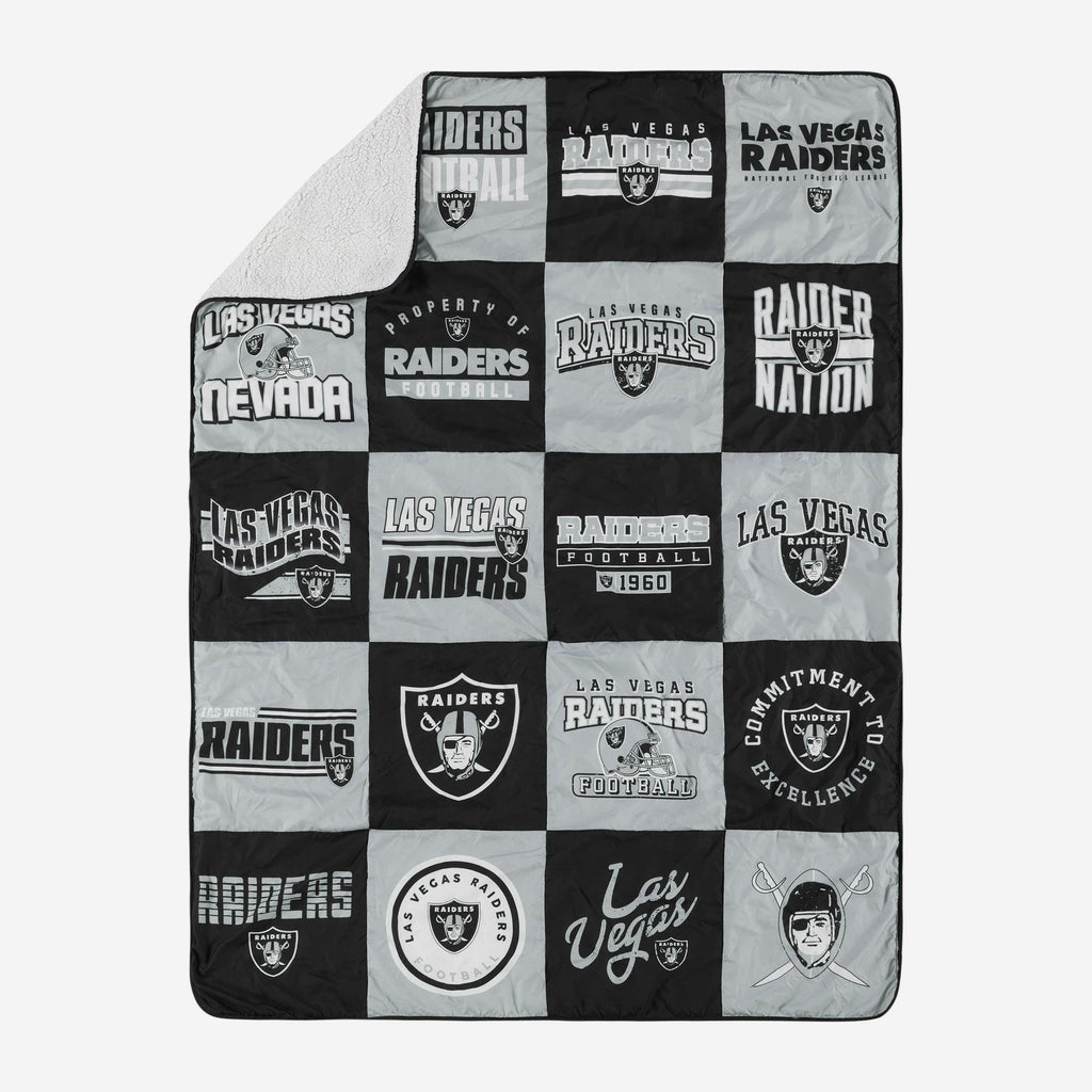 Las Vegas Raiders Team Pride Patches Quilt FOCO - FOCO.com