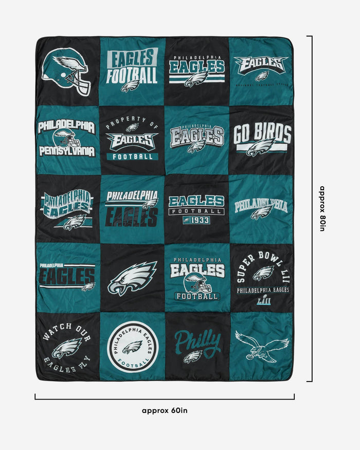 Philadelphia Eagles Team Pride Patches Quilt FOCO - FOCO.com