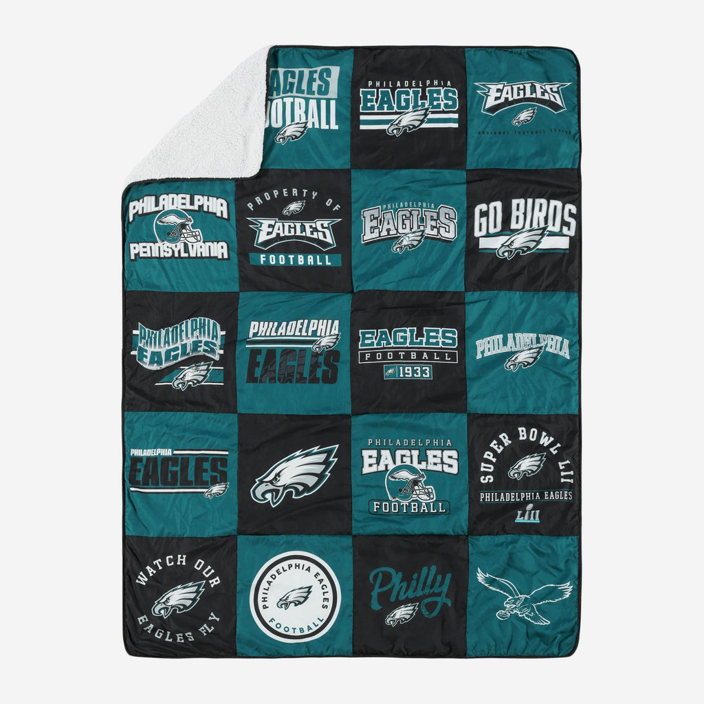 Philadelphia Eagles Team Pride Patches Quilt FOCO - FOCO.com