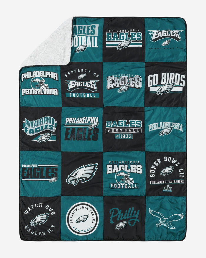 Philadelphia Eagles Team Pride Patches Quilt FOCO - FOCO.com