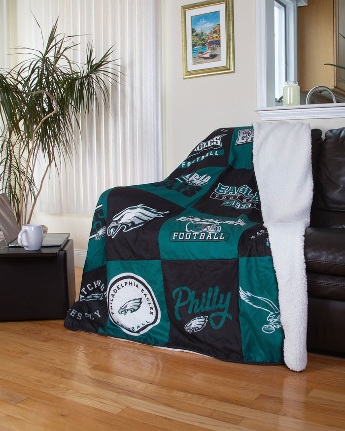 Philadelphia Eagles Team Pride Patches Quilt FOCO - FOCO.com