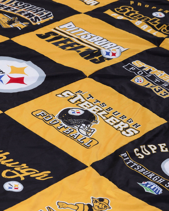 Pittsburgh Steelers Team Pride Patches Quilt FOCO - FOCO.com