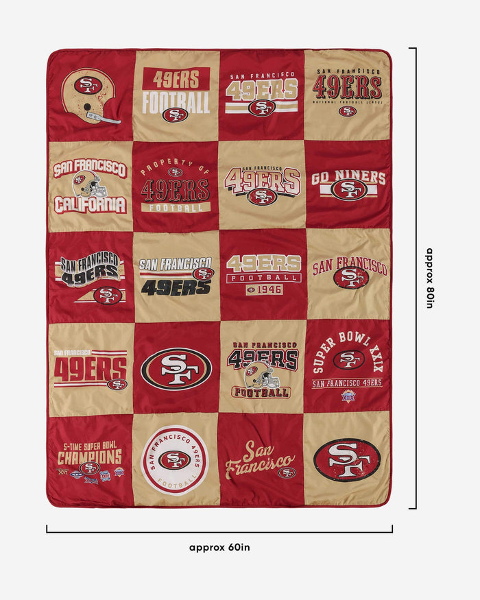San Francisco 49ers Team Pride Patches Quilt FOCO - FOCO.com