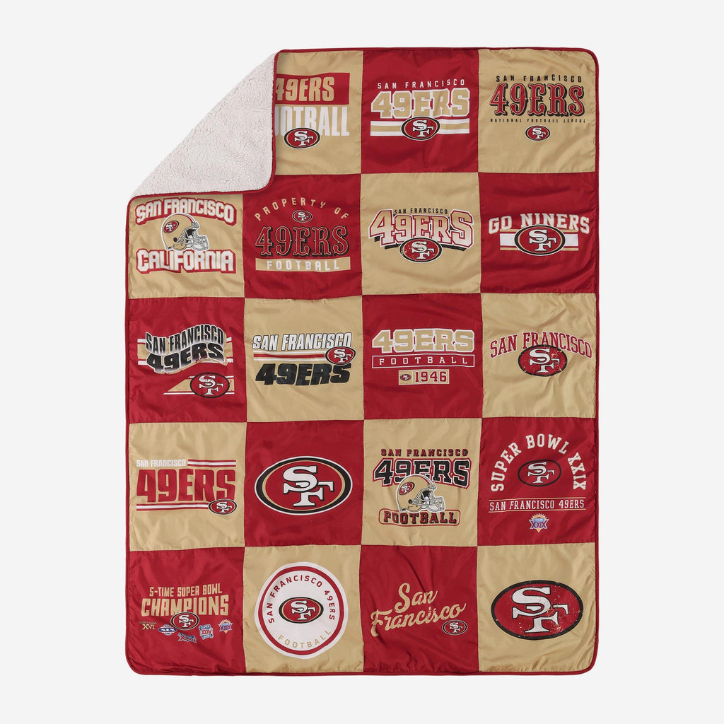 San Francisco 49ers Team Pride Patches Quilt FOCO - FOCO.com