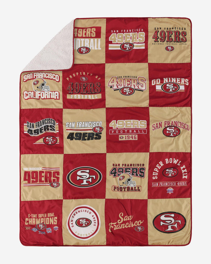 San Francisco 49ers Team Pride Patches Quilt FOCO - FOCO.com