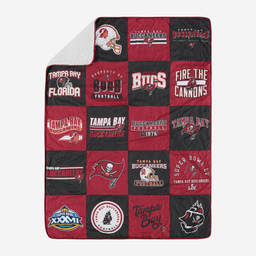 Tampa Bay Buccaneers Team Pride Patches Quilt FOCO - FOCO.com