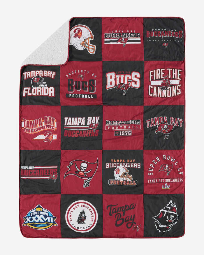Tampa Bay Buccaneers Team Pride Patches Quilt FOCO - FOCO.com