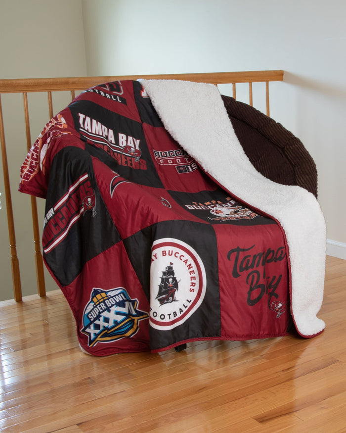 Tampa Bay Buccaneers Team Pride Patches Quilt FOCO - FOCO.com