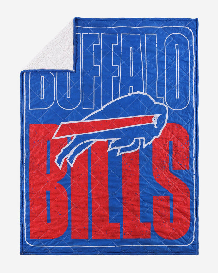 Buffalo Bills Big Game Sherpa Lined Throw Blanket FOCO - FOCO.com