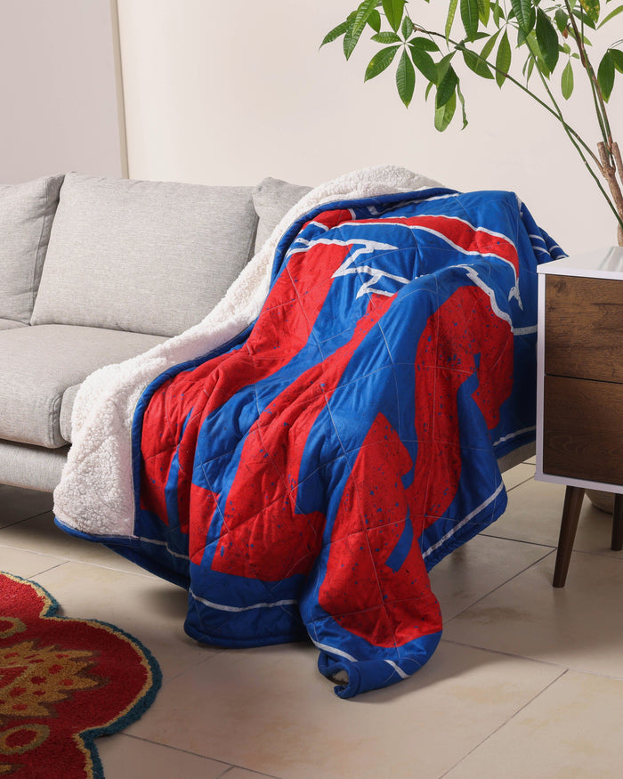 Buffalo Bills Big Game Sherpa Lined Throw Blanket FOCO - FOCO.com