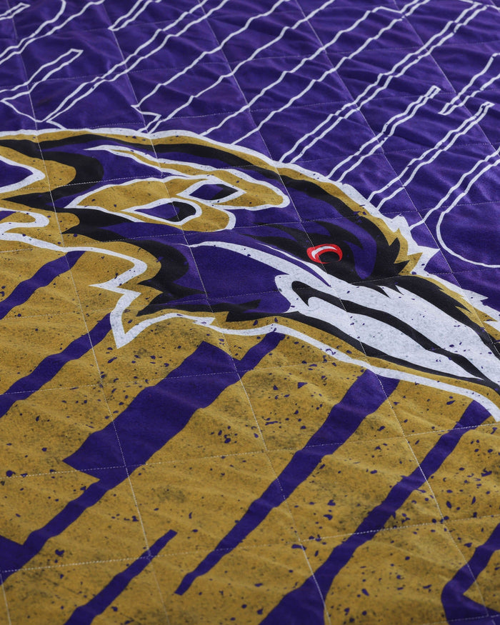 Baltimore Ravens Big Game Sherpa Lined Throw Blanket FOCO - FOCO.com