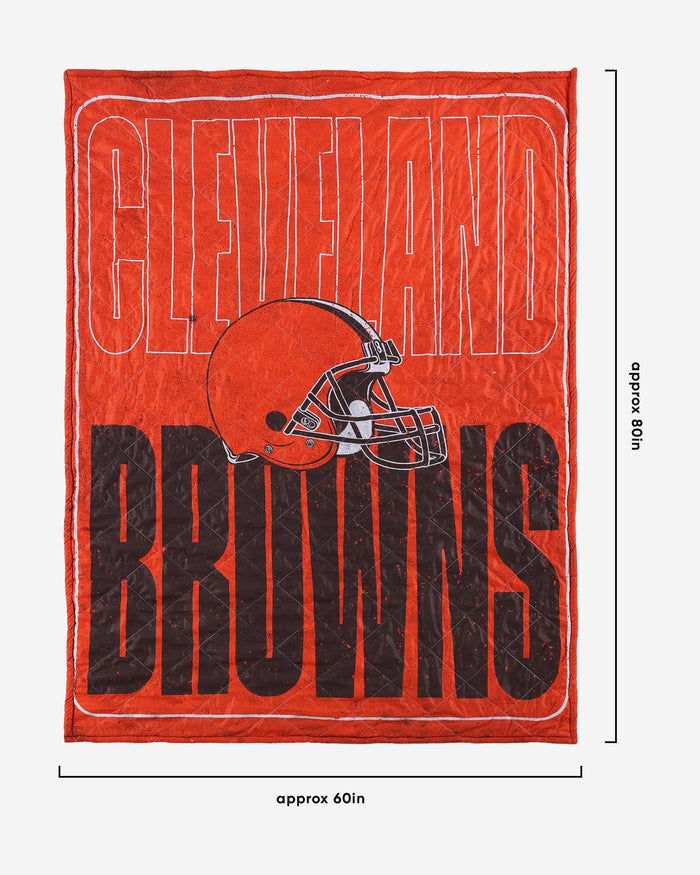 Cleveland Browns Big Game Sherpa Lined Throw Blanket FOCO - FOCO.com