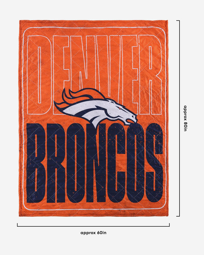 Denver Broncos Big Game Sherpa Lined Throw Blanket FOCO - FOCO.com