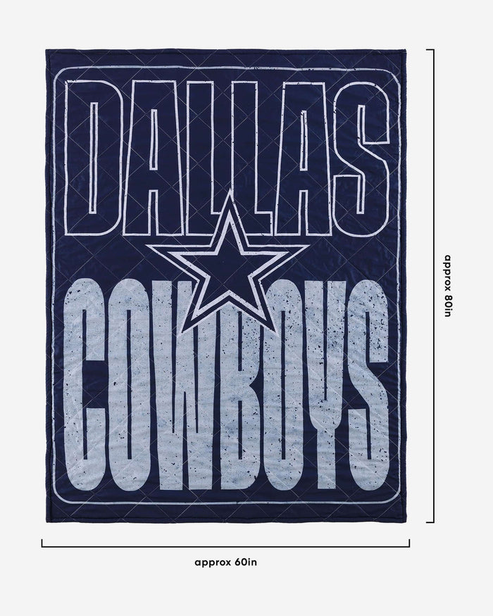 Dallas Cowboys Big Game Sherpa Lined Throw Blanket FOCO - FOCO.com