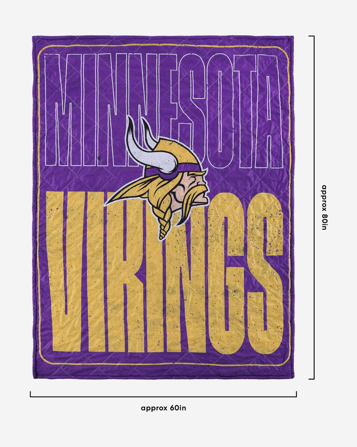 Minnesota Vikings Big Game Sherpa Lined Throw Blanket FOCO - FOCO.com