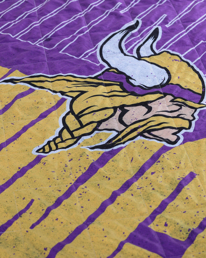 Minnesota Vikings Big Game Sherpa Lined Throw Blanket FOCO - FOCO.com