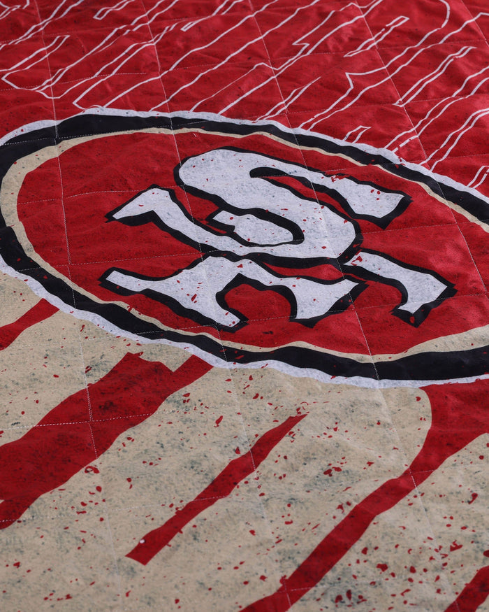 San Francisco 49ers Big Game Sherpa Lined Throw Blanket FOCO - FOCO.com