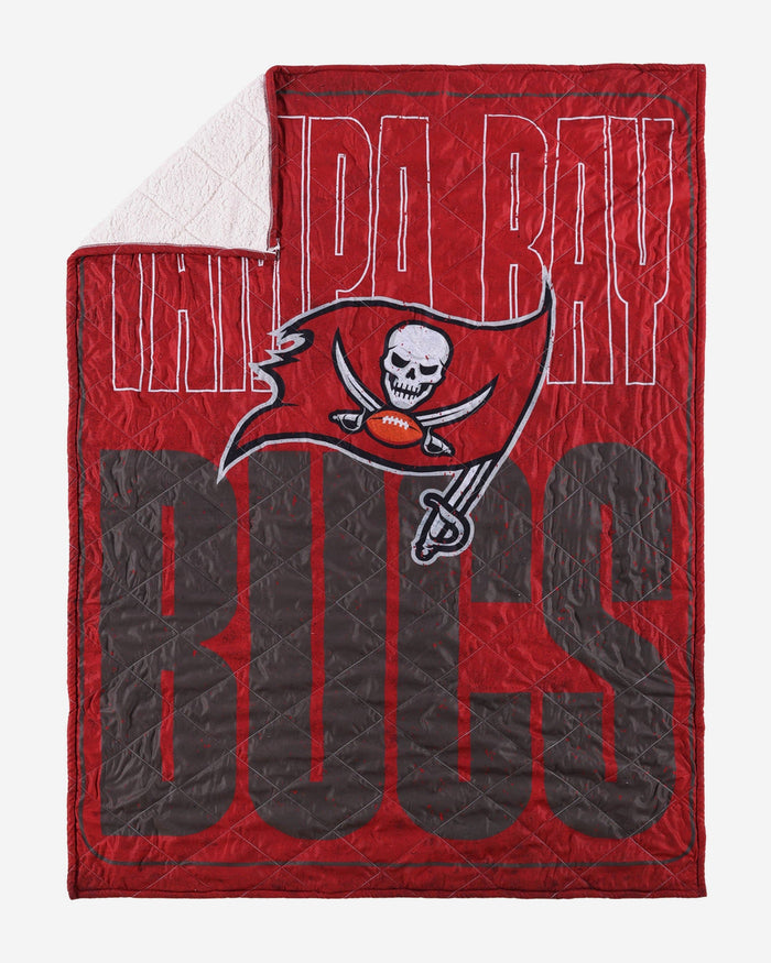 Tampa Bay Buccaneers Big Game Sherpa Lined Throw Blanket FOCO - FOCO.com