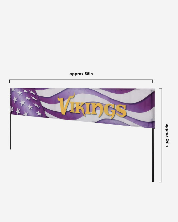 Minnesota Vikings Long Lawn Banner FOCO - FOCO.com