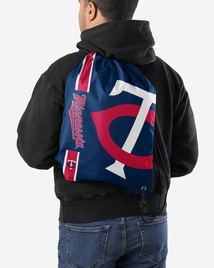 Minnesota Twins Big Logo Drawstring Backpack FOCO - FOCO.com