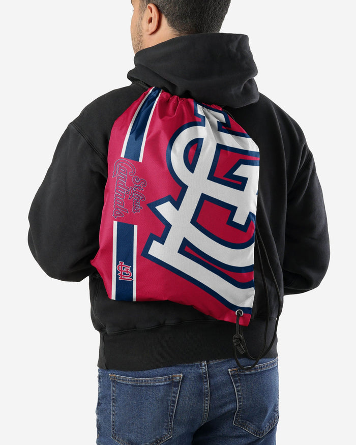 St Louis Cardinals Big Logo Drawstring Backpack FOCO - FOCO.com