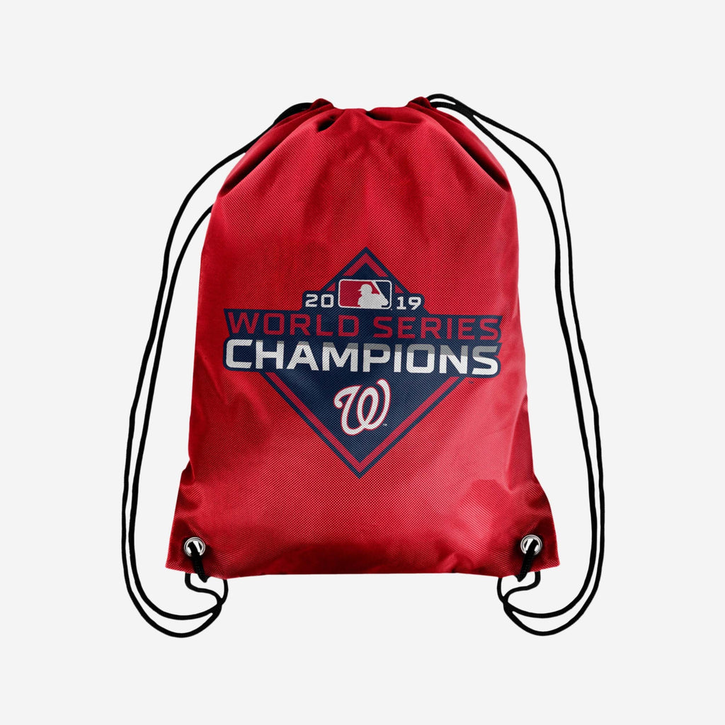 Washington Nationals 2019 World Series Champions Big Logo Drawstring Backpack FOCO - FOCO.com