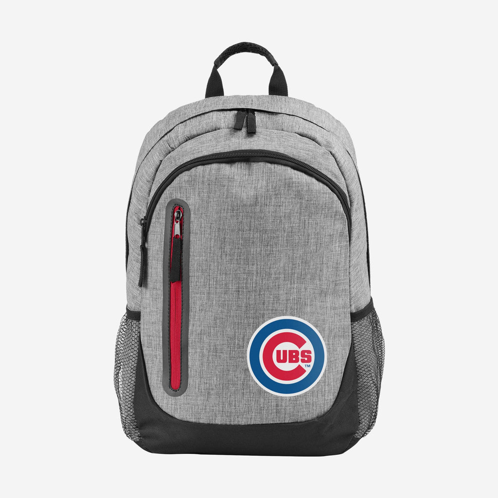 Chicago Cubs Heather Grey Bold Color Backpack FOCO - FOCO.com