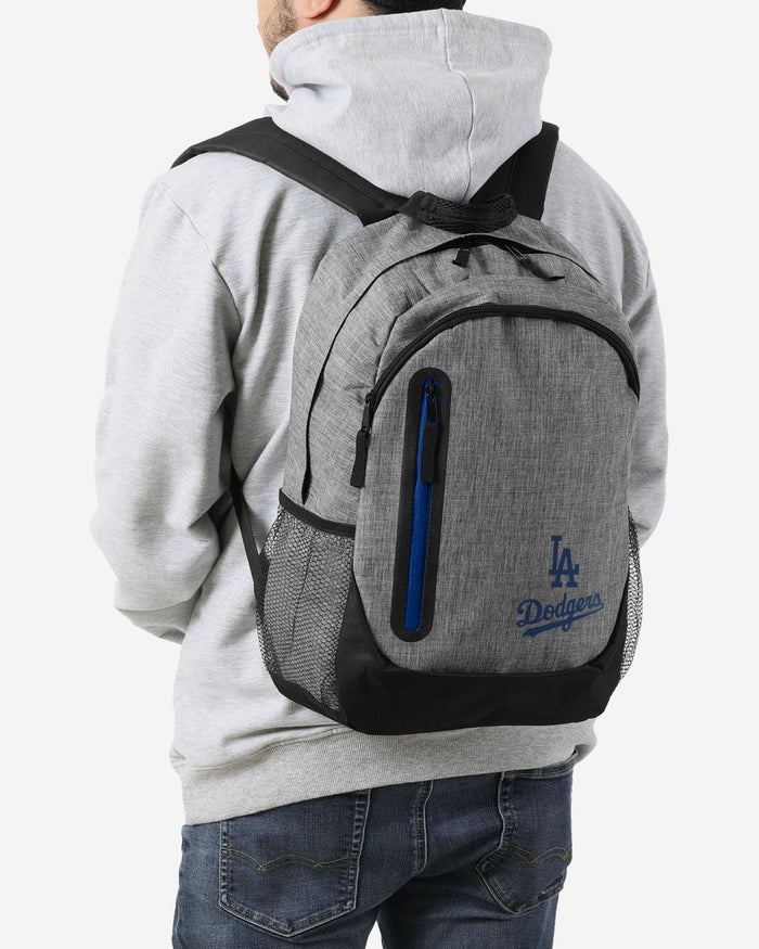 Los Angeles Dodgers Heather Grey Bold Color Backpack FOCO - FOCO.com