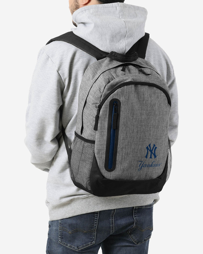 New York Yankees Heather Grey Bold Color Backpack FOCO - FOCO.com