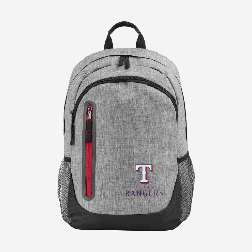 Texas Rangers Heather Grey Bold Color Backpack FOCO - FOCO.com