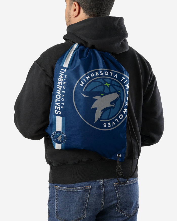 Minnesota Timberwolves Big Logo Drawstring Backpack FOCO - FOCO.com