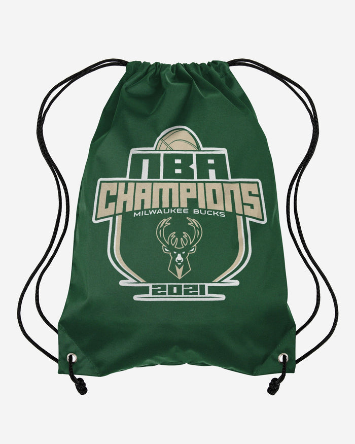 Milwaukee Bucks 2021 NBA Champions Logo Drawstring Backpack FOCO - FOCO.com