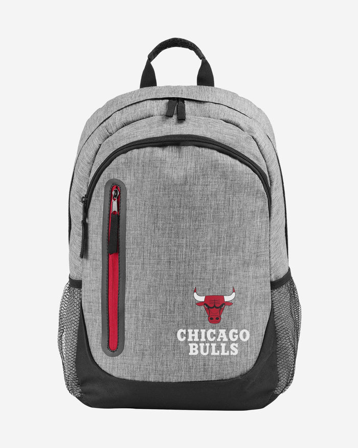 Chicago Bulls Heather Grey Bold Color Backpack FOCO - FOCO.com