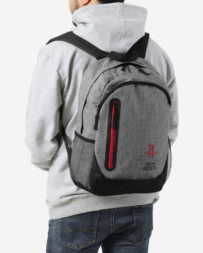 Houston Rockets Heather Grey Bold Color Backpack FOCO - FOCO.com