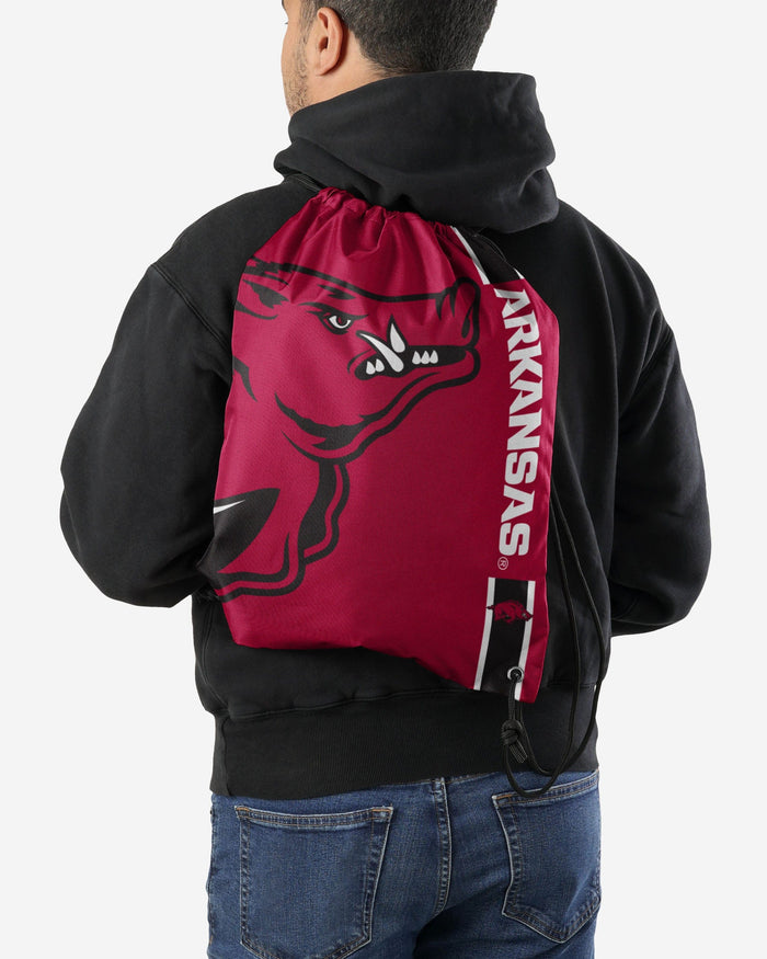 Arkansas Razorbacks Big Logo Drawstring Backpack FOCO - FOCO.com