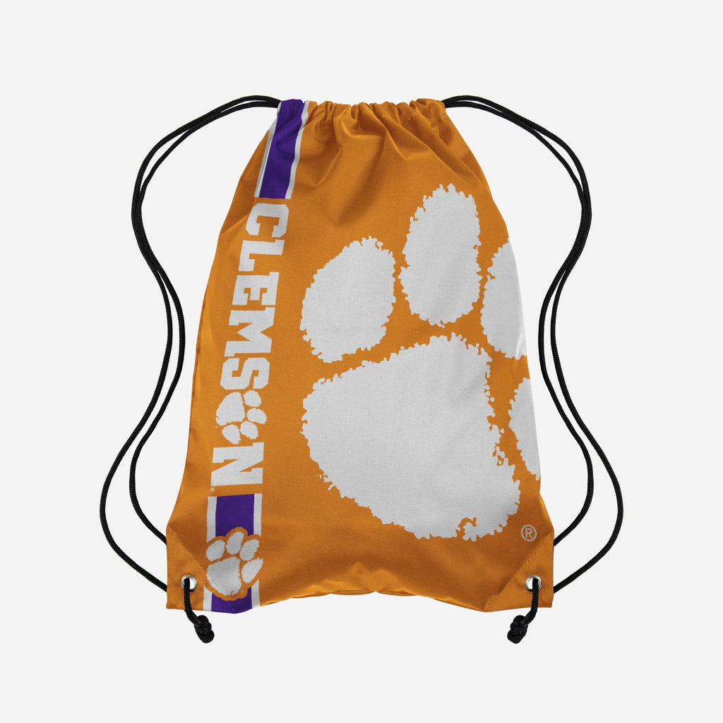 Clemson Tigers Big Logo Drawstring Backpack FOCO - FOCO.com