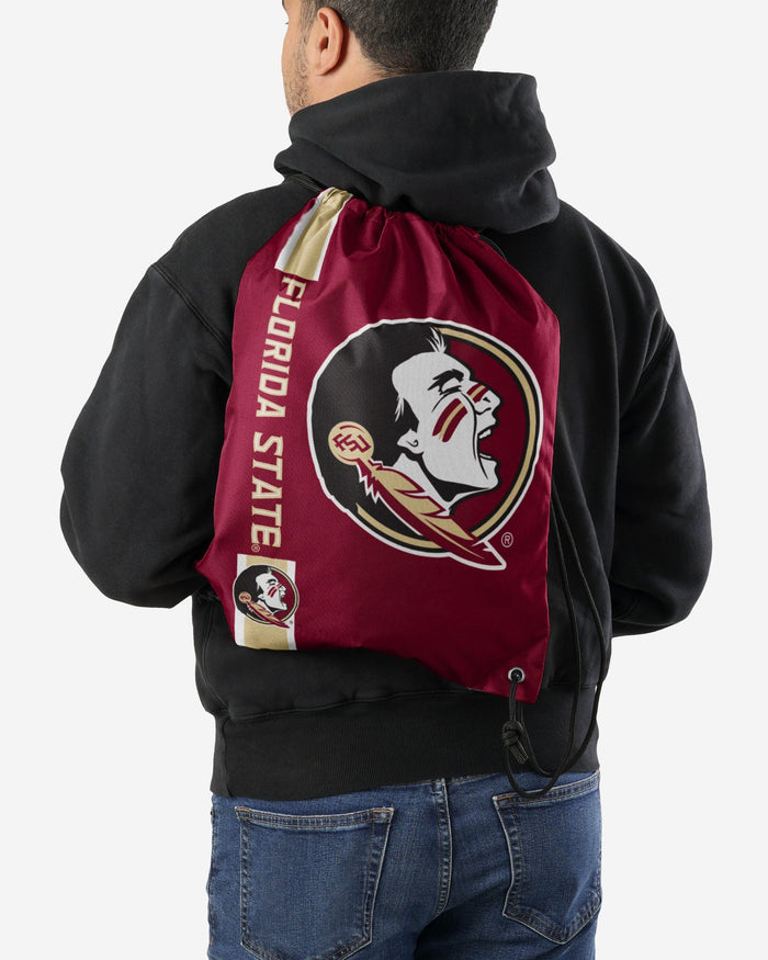 Florida State Seminoles Big Logo Drawstring Backpack FOCO - FOCO.com