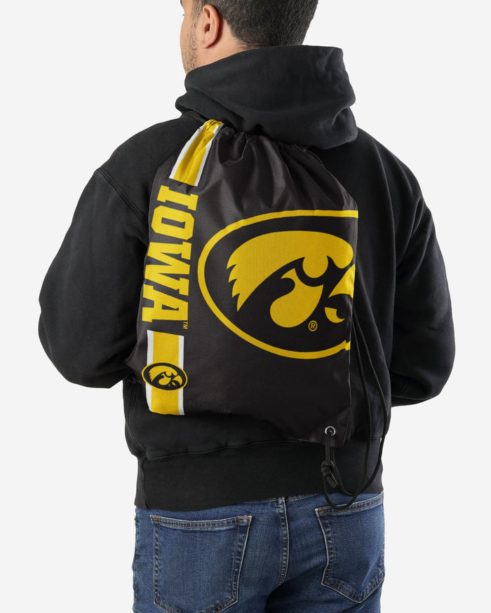 Iowa Hawkeyes Big Logo Drawstring Backpack FOCO - FOCO.com