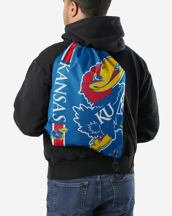 Kansas Jayhawks Big Logo Drawstring Backpack FOCO - FOCO.com