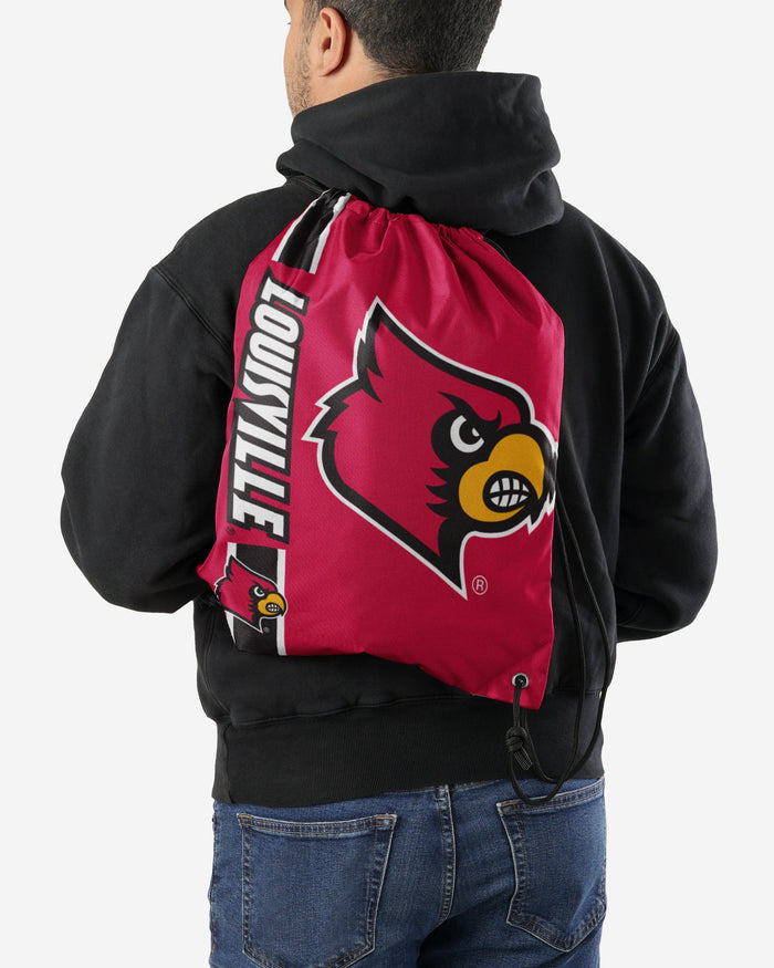 Louisville Cardinals Big Logo Drawstring Backpack FOCO - FOCO.com