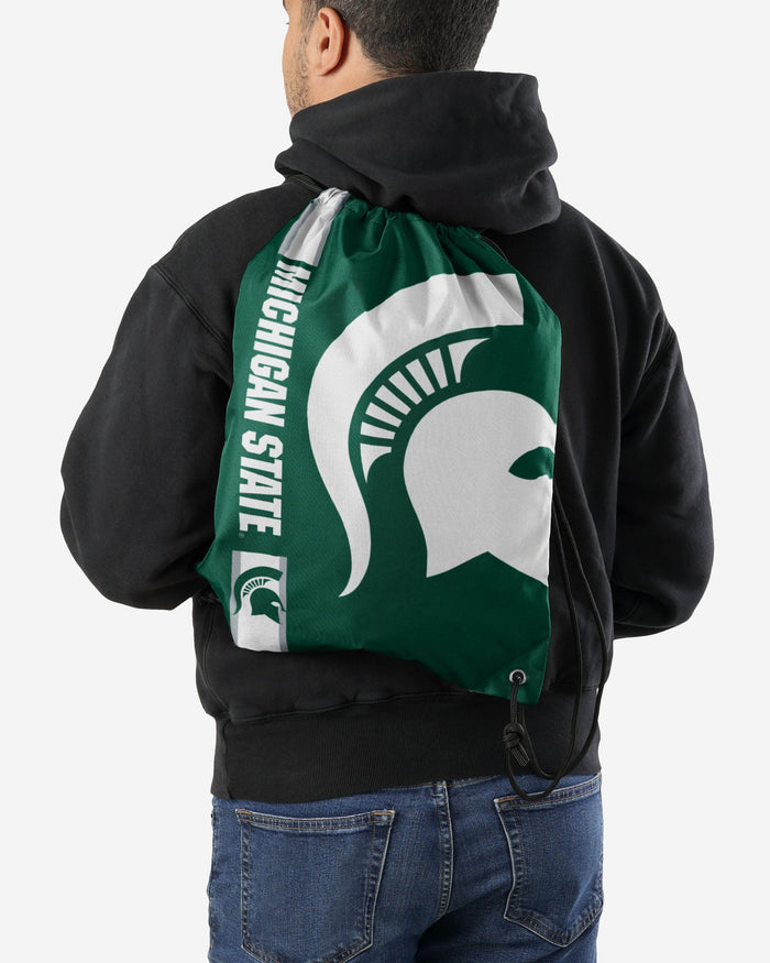 Michigan State Spartans Big Logo Drawstring Backpack FOCO - FOCO.com