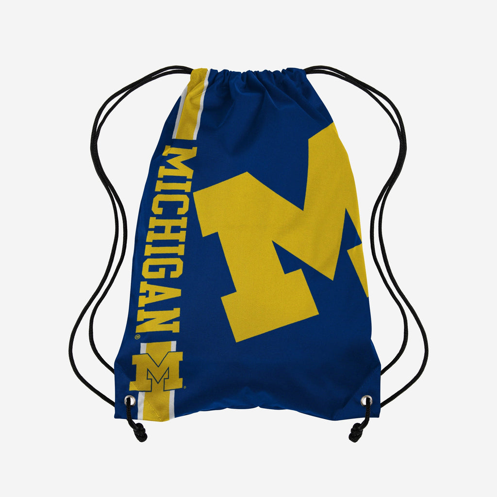 Michigan Wolverines Big Logo Drawstring Backpack FOCO - FOCO.com