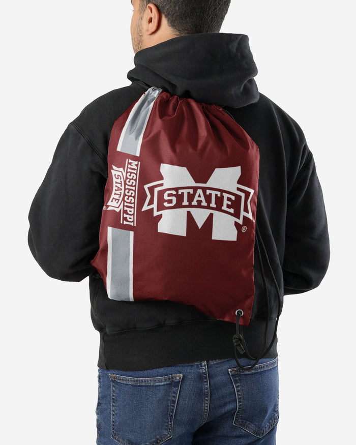 Mississippi State Bulldogs Big Logo Drawstring Backpack FOCO - FOCO.com