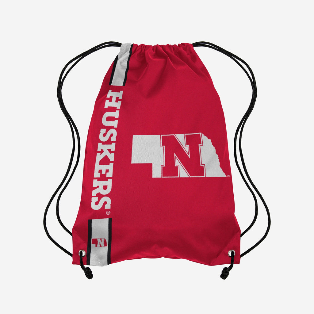 Nebraska Cornhuskers Big Logo Drawstring Backpack FOCO - FOCO.com