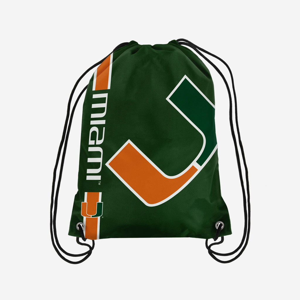 Miami Hurricanes Big Logo Drawstring Backpack FOCO - FOCO.com