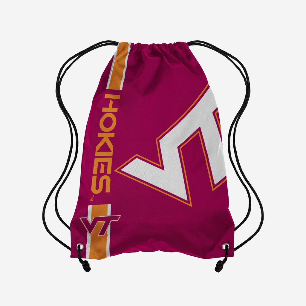 Virginia Tech Hokies Big Logo Drawstring Backpack FOCO - FOCO.com