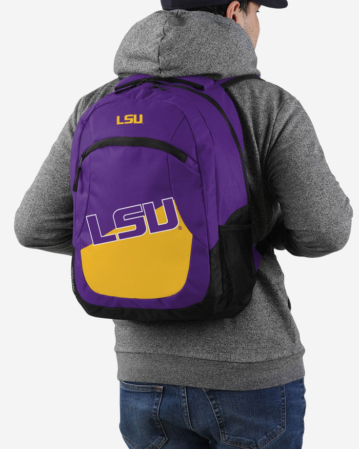 LSU Tigers Colorblock Action Backpack FOCO - FOCO.com