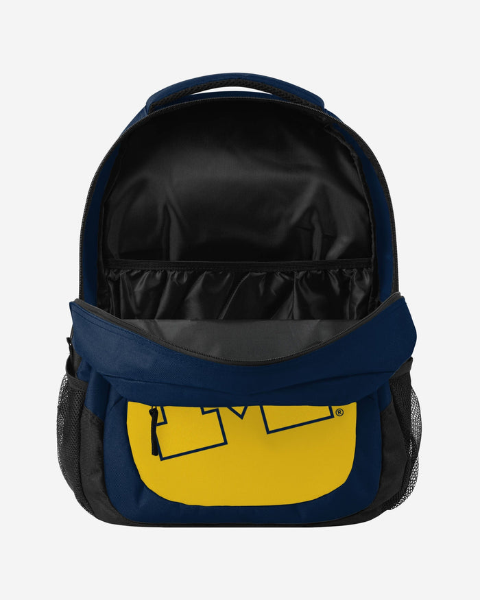 Michigan Wolverines Colorblock Action Backpack FOCO - FOCO.com